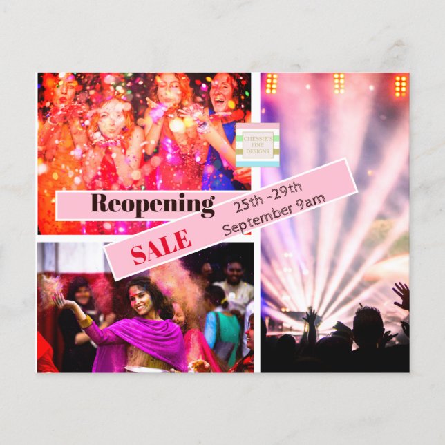 Photo Collage Party Bilder Sale Flygblad (Framsidan)