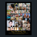Photo Collage Personalized Picture Mosaic Gift Poster<br><div class="desc">Turn your favorite photos into a stunning piece of wall art. This custom photo collage poster is the perfect way to tell your story, capturing a lifetime of memories in one beautiful display. With 100% personalization, you can easily upload your own photos and customize the text, fonts, and colors to...</div>