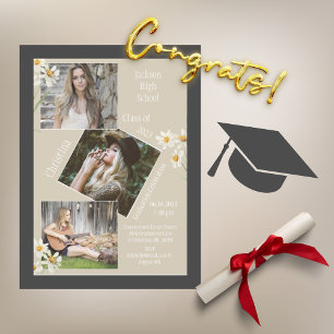 Photo Collage Personlig 4 Bilder Studenten Meddelande