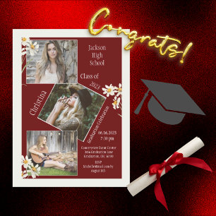 Photo Collage Personlig Red Studenten Meddelande