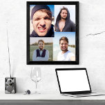 Photo Collage Put Your Face On a Poster<br><div class="desc">Need some wall art that's truly you? This poster is perfect for customizing with photos of your own face or any photos. It has an all over collage print that's ready to be customized with up to 4 photos. The collage is best suited to vertical oriented or portrait oriented photos....</div>