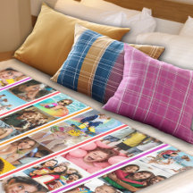 Photo Collage Rand Fleece Blanket