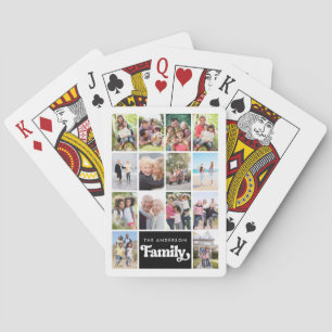 Photo Collage Retro Family 14 Bilder Casinokort
