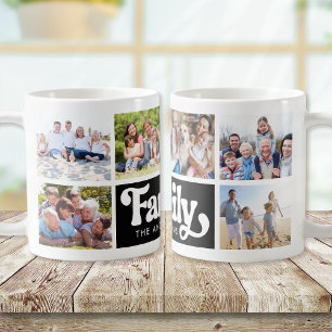 Photo Collage Retro Family 6 Bilder Kaffemugg