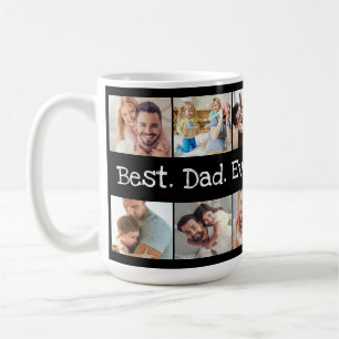 Photo Collage Roligt Best Pappa någonsin i svartv Kaffemugg