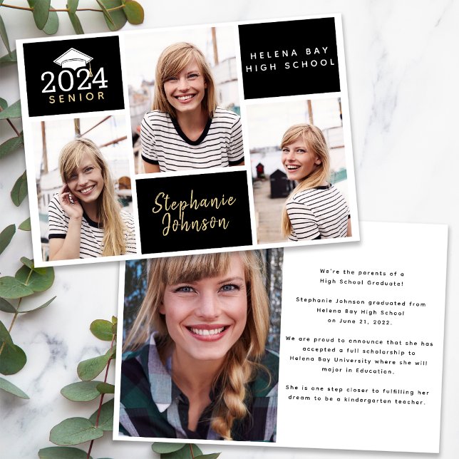 Photo Collage Senior Studenten Meddelande (Skapare uppladdad)