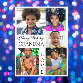 Photo Collage Speciell Person Birthday Vykort