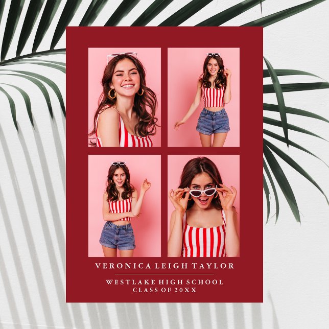 PHOTO COLLAGE STUDENTEN ANNOUNCEMENT FÖR CLASSY CH INBJUDNINGAR (Skapare uppladdad)