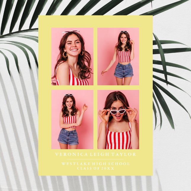 PHOTO COLLAGE STUDENTEN ANNOUNCEMENT FÖR CLASSY CH INBJUDNINGAR (Skapare uppladdad)