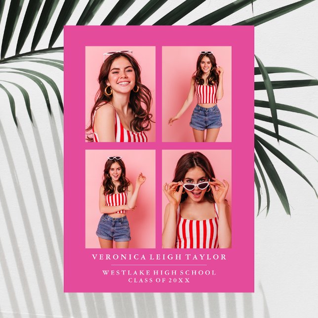 PHOTO COLLAGE STUDENTEN ANNOUNCEMENT FÖR CLASSY CH INBJUDNINGAR (Skapare uppladdad)