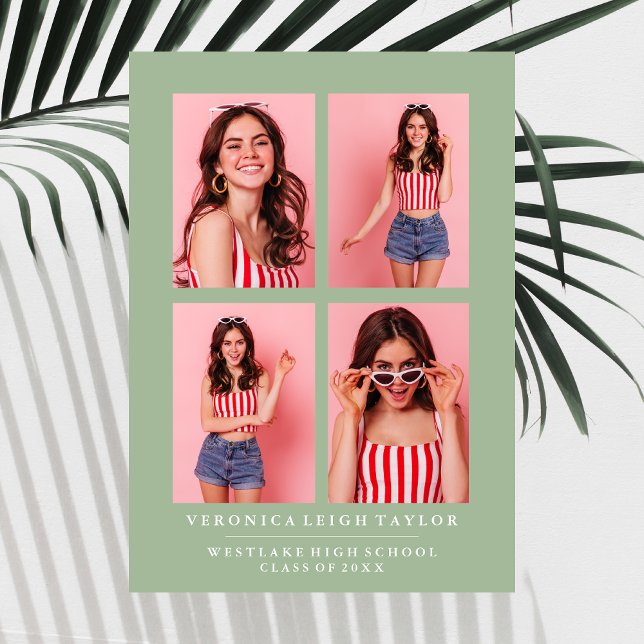 PHOTO COLLAGE STUDENTEN ANNOUNCEMENT FÖR CLASSY CH INBJUDNINGAR (Skapare uppladdad)