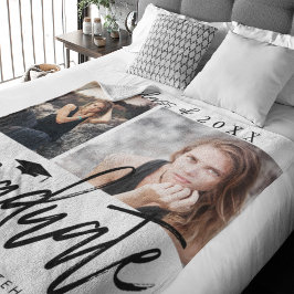 Photo Collage Studenten Fleece Blanket