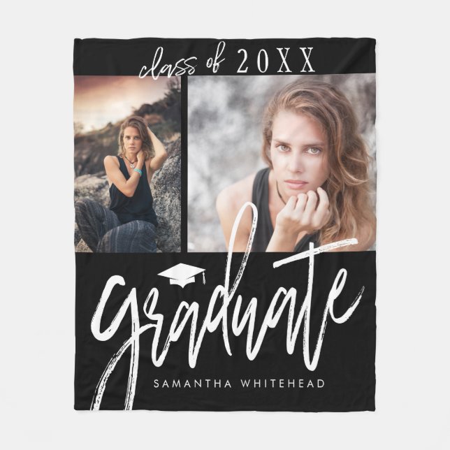 Photo Collage Studenten Fleece Blanket (Framsidan)