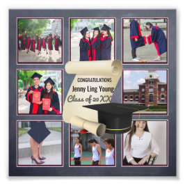 Photo Collage Studenten WALL ART - minnesstund Fototryck