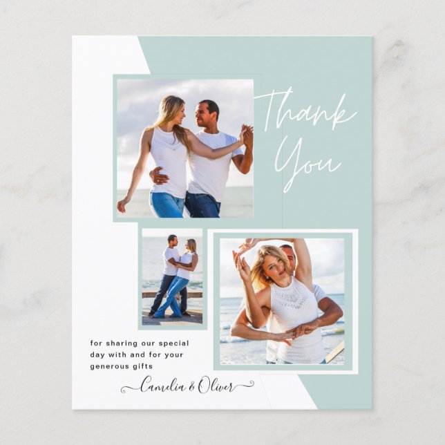 Photo Collage TACK/Bröllop/Baby/Student/ANY Flygblad (Framsidan)