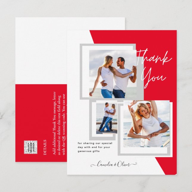 Photo Collage TACK/Bröllop/Baby/Student/ANY Vykort (Fram/baksida)