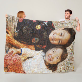 Photo Collage Throw, Ull och Sherpa Blankets Fleecefilt
