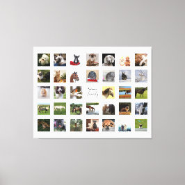 PHOTO COLLAGE WALL ART-34 Square Photos Instagram Canvastryck