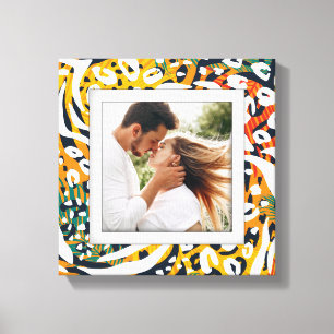 Photo Colorful Animal Mönster Canvastryck