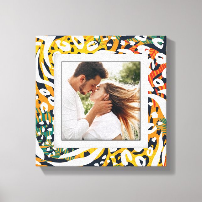 Photo Colorful Animal Mönster Canvastryck (Framsida)