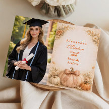 Photo Coquette Bow Pumpkin Fall Graduation