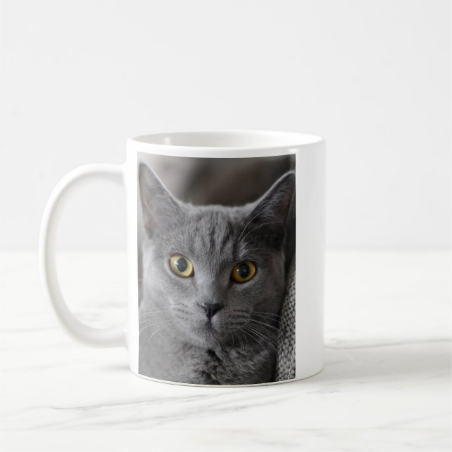 PHOTO CUSTOM COFFEE CAT PET MUG KAFFEMUGG (Vänster)