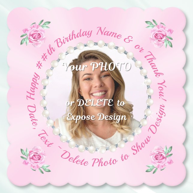 Photo, Customizable Cardboard Coasters, Chipboard Underlägg Papper (Photo Coasters. Custom paper coasters. Chipboard coasters custom. Birthday coasters. Custom Coasters)