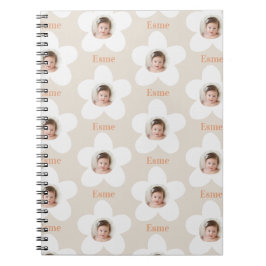 Photo daisy boho retro terracotta Natural roligt Anteckningsbok