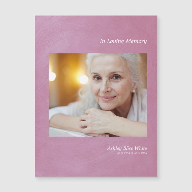 Photo Dear One Remember Mauve Faux Metallic Effect (Framsida)