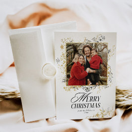 Photo Digital för Hjort Black och Guld Julkort