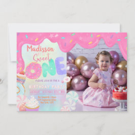 Photo Donut Sweet One-inbjudan Inbjudningar