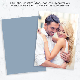 Photo Dusty Blue-bakgrund för Vellum Overlay Inbjudningar