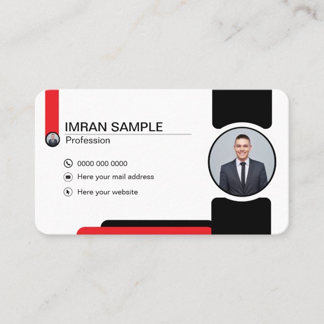 photo edating Business Card Visitkort (Framsida)