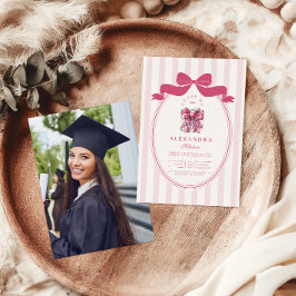 Photo Elegant Bow Coquette Nursing School Student Inbjudningar