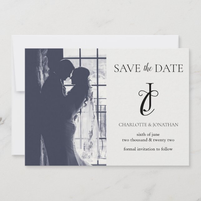 Photo Elegant Classic Wedding Save The Date Spara Datumet (Framsida)