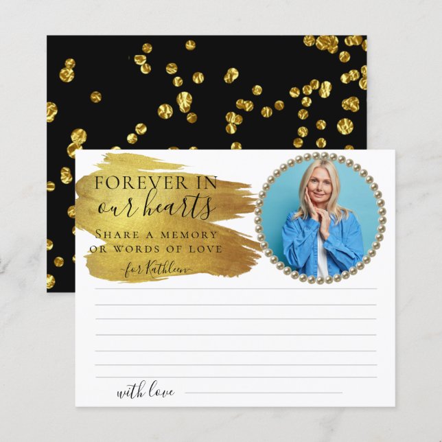 Photo Elegant  ett minnesfunktionskort (Fram/baksida)