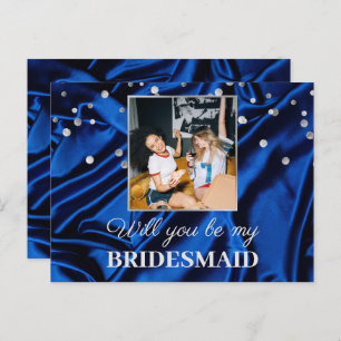 Photo Elegant Royal Blue blir min bridesmaid Vykort