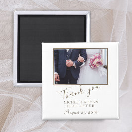 Photo Elegant Tack Bröllop Magnet