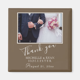 Photo Elegant Tack Bröllop Magnet