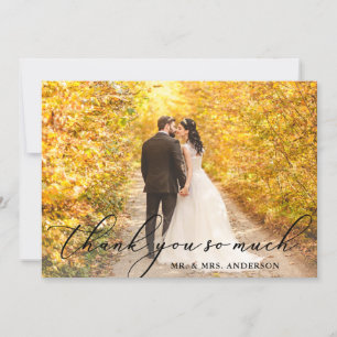 Photo Elegant Vacker Calligraphy Bröllop Tack Kort