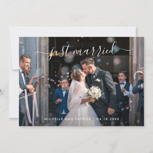 Photo Elopement för Ny gifta Elegant Meddelande (Framsida)