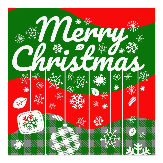 Photo Enlargement -Merry Christmas Fototryck (Framsidan)