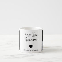 Photo Espresso Mugg - Kärlek Du Grandpa with Heart