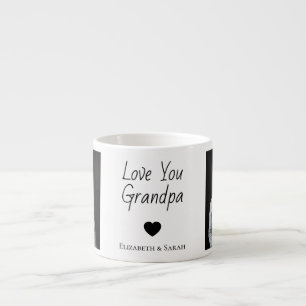 Photo Espresso Mugg - Kärlek Du Grandpa with Heart Espressomugg