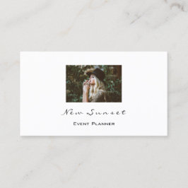 Photo Event Planner Bröllop White helt enkelt Visitkort