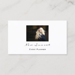 Photo Event Planner Bröllop White helt enkelt Visitkort