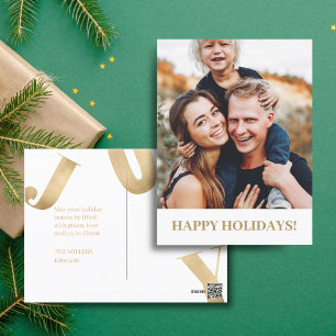 Photo Family Joy Helgdag jul Faith Scripture Vykort