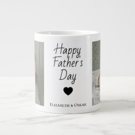 Photo Far's Day Mugg med Kids' Namn - Gift Jumbo Mugg