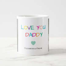 Photo Far's Day Mugg med Kids' Namn - Gift