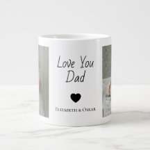 Photo Far's Day Mugg med Kids' Namn - Gift